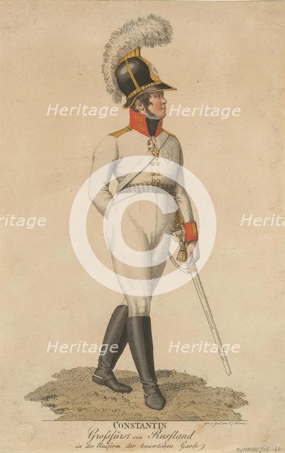 Portrait of Grand Duke Constantine Pavlovich of Russia (1779-1831), 1807. Artist: Henne, Eberhard Siegfried (1759-1828)