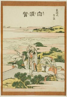 Shirasuka, from the series "Fifty-three Stations of the Tokaido (Tokaido gojusan..., Japan, c.1806. Creator: Hokusai.