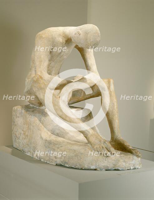 Seated Youth, 1917. Creator: Wilhelm Lehmbruck.