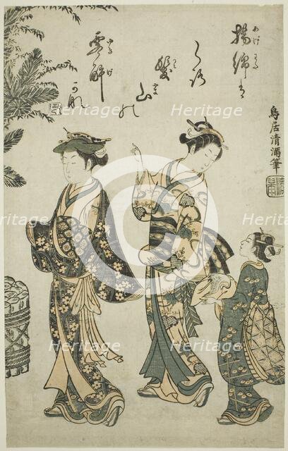 Taking a Walk on New Year's Day, c. 1755. Creator: Torii Kiyomitsu.