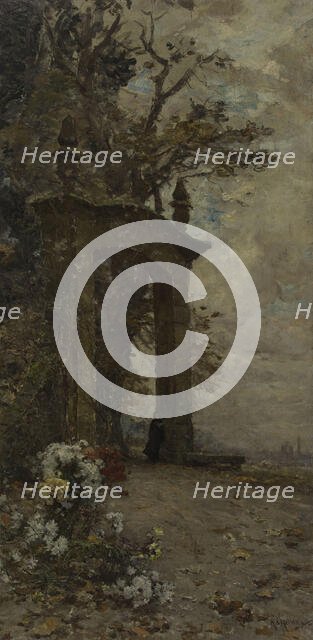 Esquisse pour l'escalier des fêtes de l'Hôtel de Ville de Paris : Un coin du vieux Passy, c.1892. Creator: Armand Charnay.