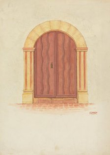 Mission Doors, 1935/1942. Creator: Warren W. Lemmon.