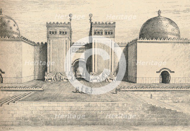 'Sargon's Palace, Khorsabad: The South-Eastern Gate', 1886. Artist: Alexander Francis Lydon.