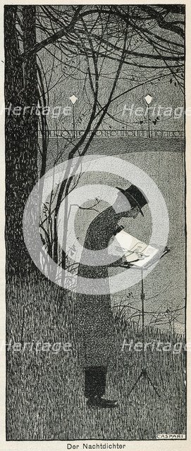 'Der Nachtdichter' ('The Night-Closer'), 1898. Artist: Walther Caspari