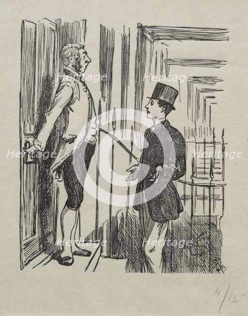 Coelebs in Search of a Mulready Envelope, 1865. Creator: George Louis Palmella Busson Du Maurier (British, 1834-1896).