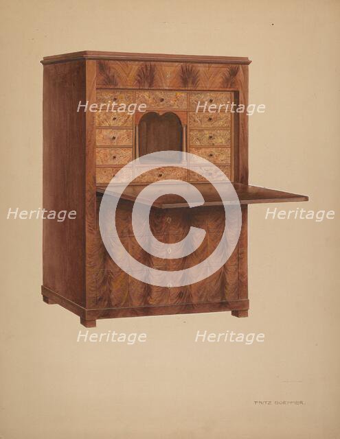 Desk, 1935/1942. Creator: Fritz Boehmer.