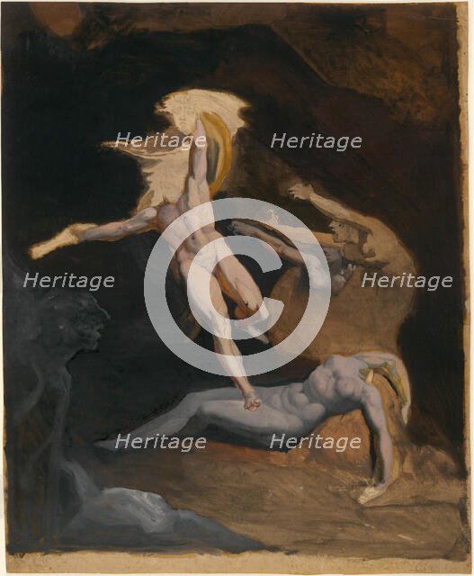 Perseus Starting from the Cave of the Gorgons, c.1816. Creator: Henry Fuseli.