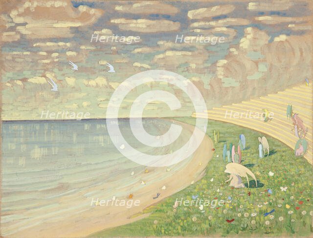 Angels (Paradise), 1909. Creator: Ciurlionis, Mikalojus Konstantinas (1875-1911).