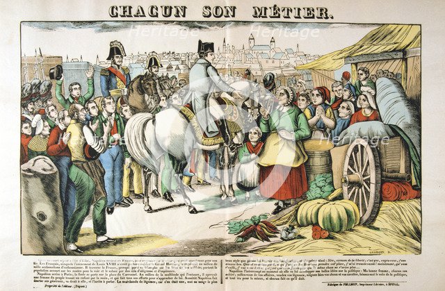 Napoleon's return to Paris from the Island of Elba, 1815, (c1835). Artist: Francois Georgin