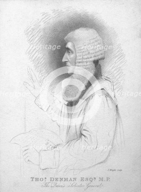 'Thomas Denman Esq. MP., The Queen's Solicitor General', c1820. Creator: T Wright.