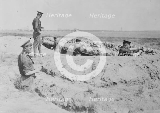Cadets N.M.M.I. digging trench, between c1915 and c1920. Creator: Bain News Service.