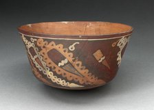 Miniature Flared Bowl Depicting Abstract Peppers with Decorative Motifs, 180 B.C./A.D. 500. Creator: Unknown.