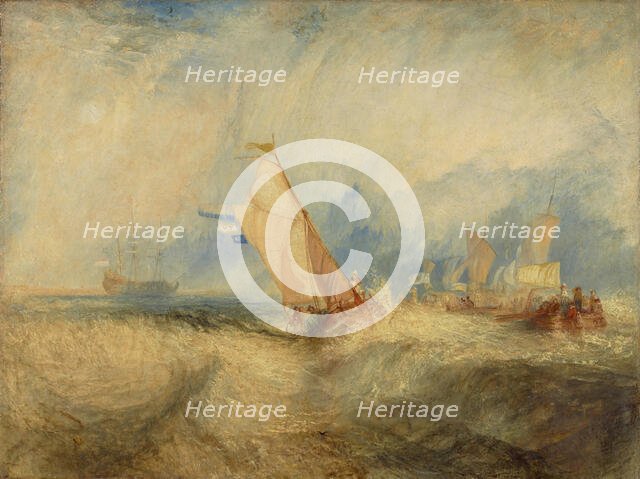 Van Tromp, going about to please his Masters, Ships at Sea, getting a Good Wetting, 1844. Creator: JMW Turner.