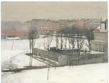 View of the Oosterpark in the snow, c.1870-c.1923. Creator: Willem Witsen.