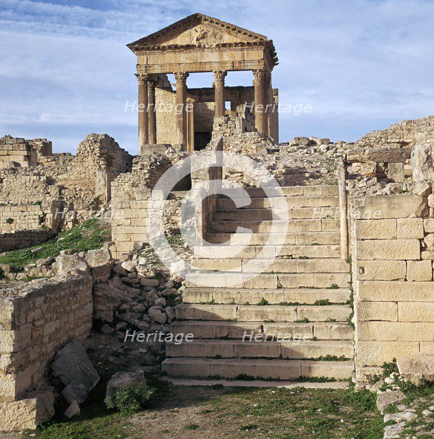 Ruins of the Roman city of Thugga, 6th century BC. Artist: Unknown