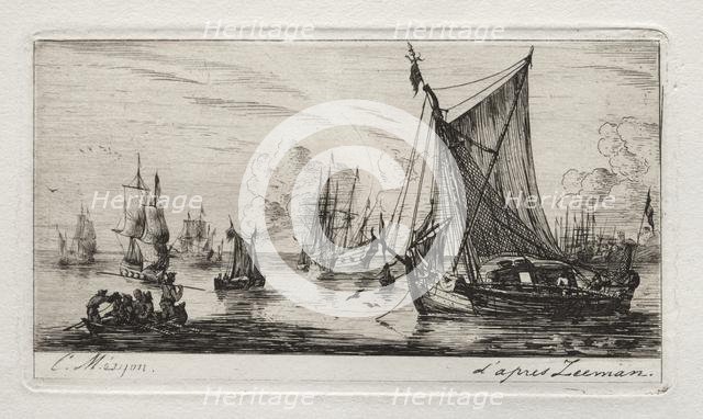 South Sea Fishers, 1850. Creator: Charles Meryon (French, 1821-1868).