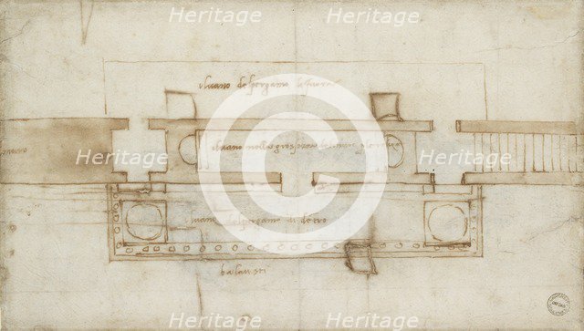 Design for a Relic Chamber, c1490-1560. Artist: Michelangelo Buonarroti.