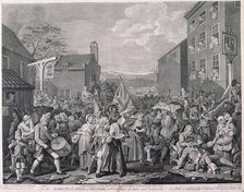 'The March to Finchley', 1745. Artist: Luke Sullivan