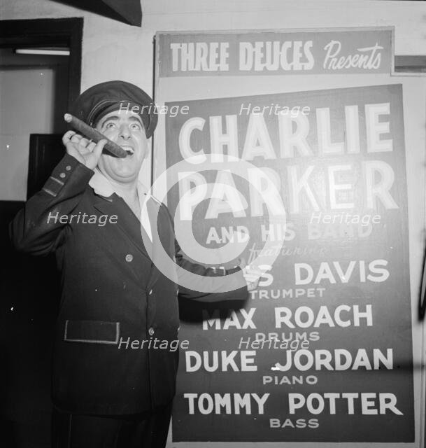 Portrait of Gilbert J. Pinkus, Three Deuces, New York, N.Y., ca. Aug. 1947. Creator: William Paul Gottlieb.