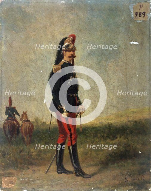 Portrait of a cavalry officer, c1860. Creator: Karel Frederik Bombled.