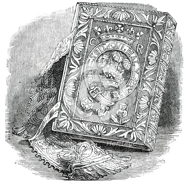 The Bible used by Charles I, 17th century, (1850).  Creator: Unknown.