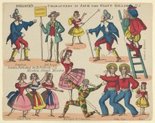 Characters, from Jack the Giant Killer, Plate 8 for a Toy Theater, 1870-90. Creator: Benjamin Pollock.