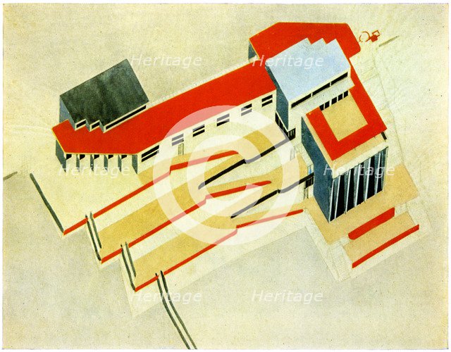 Yacht Club. Artist: Lissitzky, El (1890-1941)
