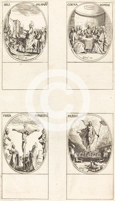 Entry into Jerusalem; Last Supper; Crucifixion; Resurrection. Creator: Jacques Callot.