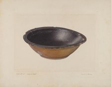 Glazed Clay Bowl, 1935/1942. Creator: Clyde L. Cheney.
