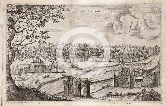 Novgorod (illustration from "Muscovite and Persian Journey" by Adam Olearius), 1634. Creator: Rothgiesser, Christian Lorenzen (?-1659).