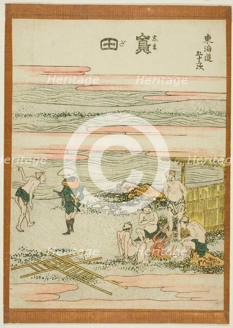 Shimada, from the series "Fifty-three Stations of the Tokaido (Tokaido gojusan tsugi)", Japan, c1806 Creator: Hokusai.