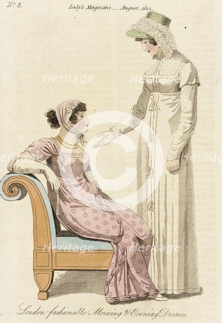 Fashion Plate (London Fashionable Morning & Evening Dresses), 1812. Creator: Unknown.