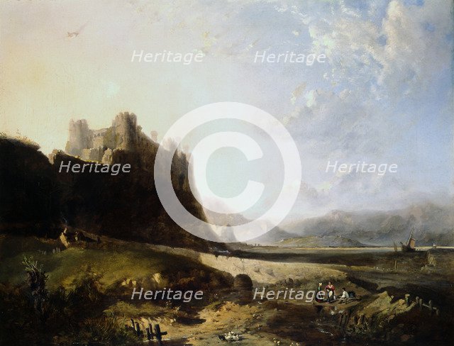 'Harlech Castle', 19th century.   Artist: John Wright Oakes