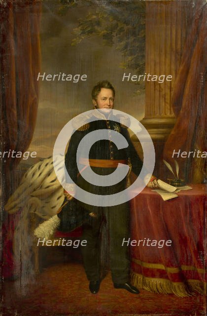 Portrait of King William I of the Netherlands (1772-1843), Between 1833 and 1839. Creator: Hulst, Jan Baptist, van der (1790-1862).