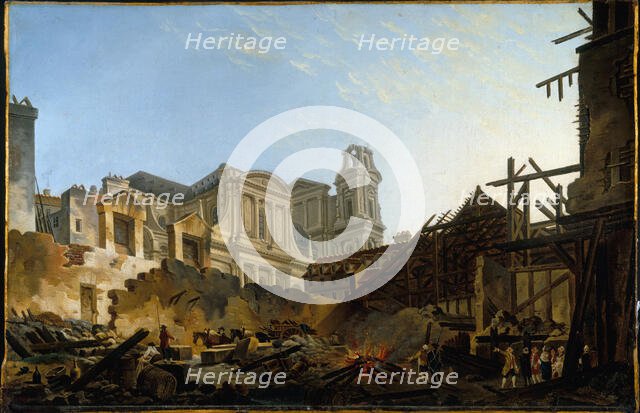 Saint-Germain fair after a fire of the night of March 16 to 17, 1762, c1762. Creator: Pierre-Antoine Demachy.
