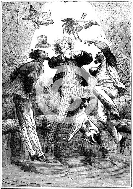 Jules Verne (1828-1905) Autour de la Lune, 1865. Artist: Unknown