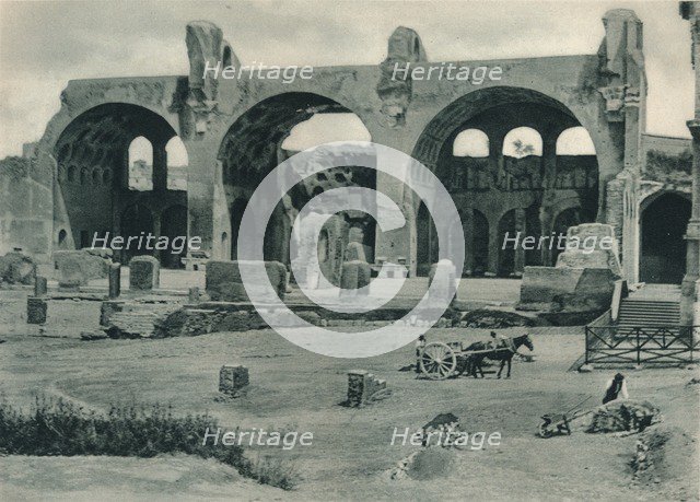 Basilica of Maxentius and Constantine in the Forum Romanum, Rome, Italy, 1927. Artist: Eugen Poppel.