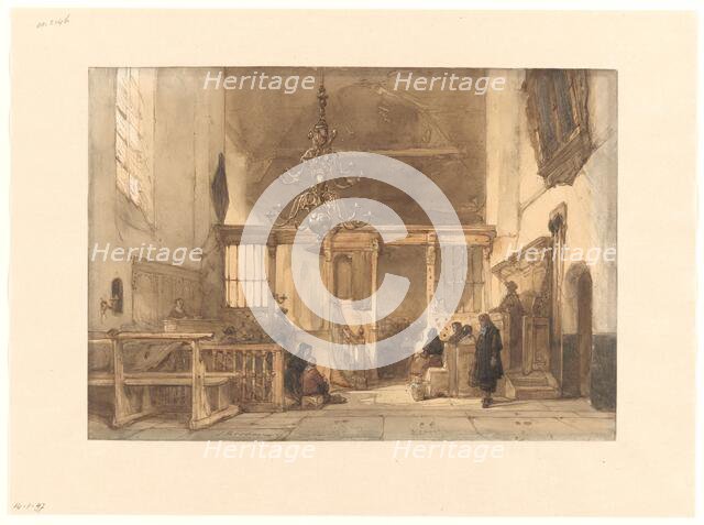 Interior of a church in Utrecht, 1827-1891. Creator: Johannes Bosboom.