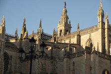 Roof detail of the Cathedral of Seville which contains the tomb of Christopher Colombus, Spain, 2023 Creator: Ethel Davies.