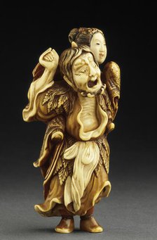 Ikkaku: The One-Horned Immortal, Mid-19th century. Creator: School of Nagai Rantei.