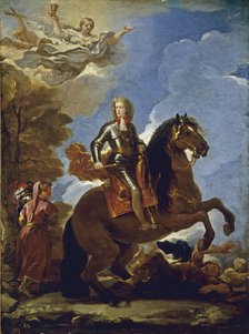 Equestrian Portrait of Charles II of Spain, before 1694. Artist: Giordano, Luca (1632-1705)