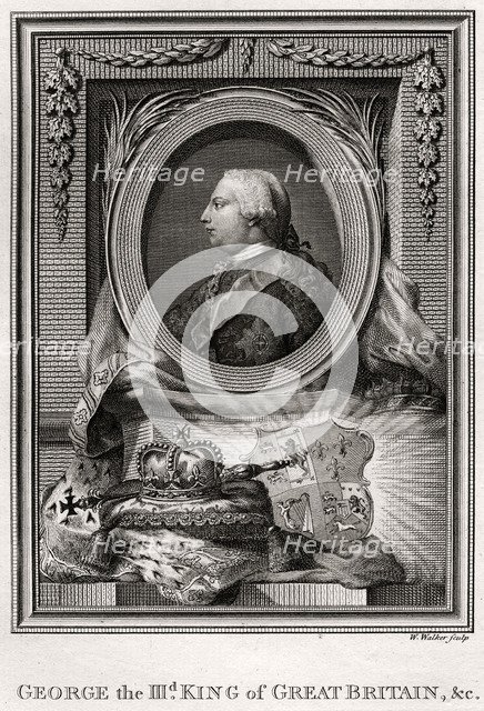 'George the III, King of Great Britain', 1777. Artist: W Walker