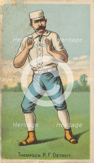 Thompson, Right Field, Detroit, from "Gold Coin" Tobacco Issue, 1887. Creator: D Buchner & Co.