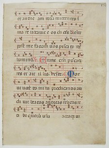 Bifolium from an Antiphonary, Italian, 14th century (?). Creator: Unknown.