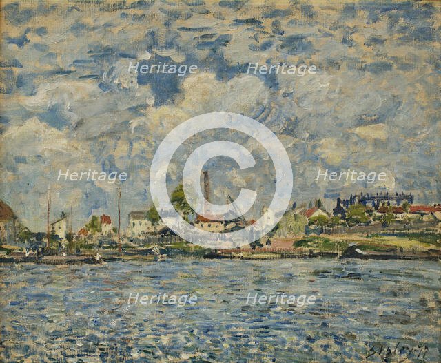 The Seine at daybreak (La Seine au point du jour), 1877. Creator: Sisley, Alfred (1839-1899).