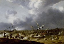 Shipwreck in a Storm, 1629. Creator: Willem Van Diest.