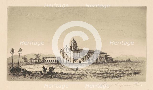 Mission San Luis Rey de Francia, 1883. Creator: Henry Chapman Ford.