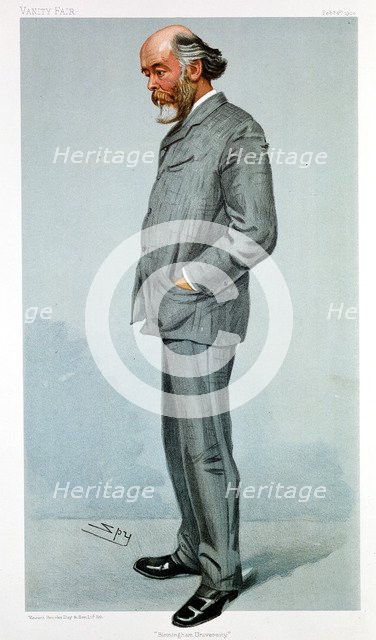 Oliver Lodge, British physicist, 1904. Artist: Spy