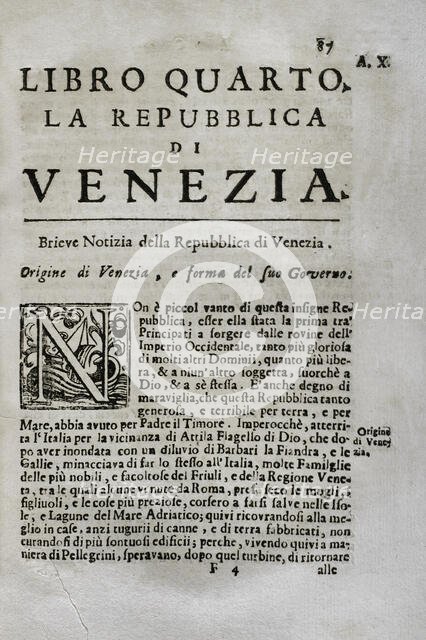 "Mappamondo Istorico", Volume IV: Kingdoms arising from the decline and fall...1710. Creator: Antonio Foresti.