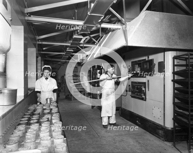 Pork pie production, Rawmarsh, South Yorkshire, 1955.  Artist: Michael Walters